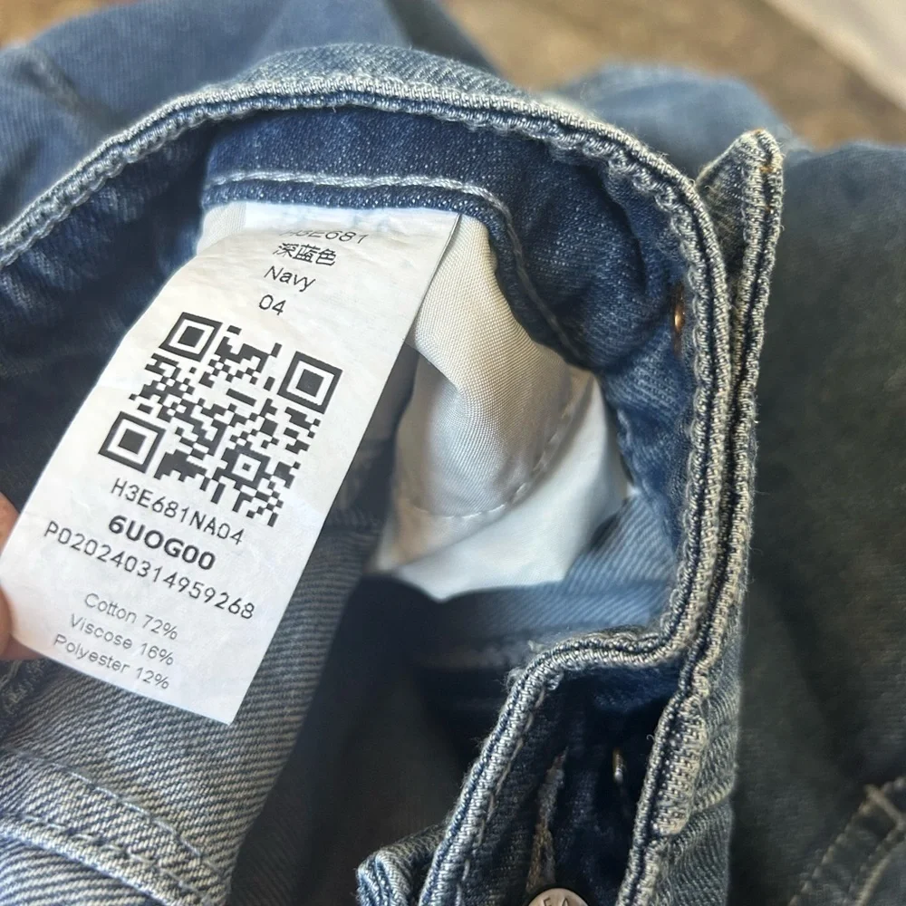 NWOT Amazon Sailor Blue Denim Shorts - Picture 4 of 8